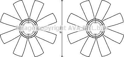 Prasco VLB070 - Girante, Raffreddamento motore www.autoricambi360.it