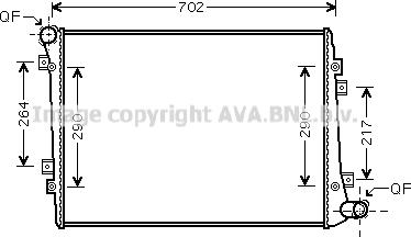 Prasco VN2224 - Radiatore, Raffreddamento motore www.autoricambi360.it