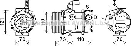 Prasco VNAK375 - Compressore, Climatizzatore www.autoricambi360.it