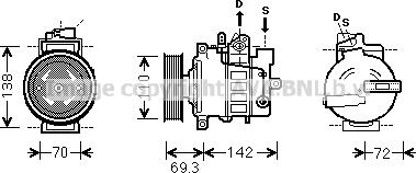 Prasco VNK318 - Compressore, Climatizzatore www.autoricambi360.it
