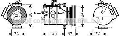 Prasco VOAK142 - Compressore, Climatizzatore www.autoricambi360.it