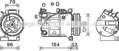 Prasco VOK183 - Compressore, Climatizzatore www.autoricambi360.it
