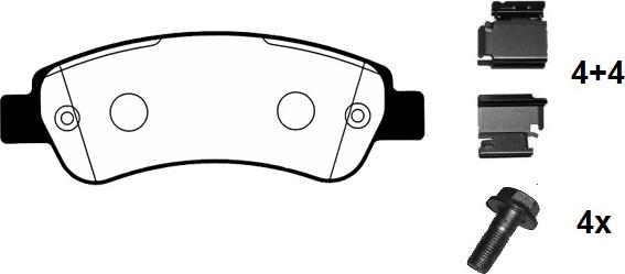 FCA 155 2536 32 - Kit pastiglie freno, Freno a disco www.autoricambi360.it