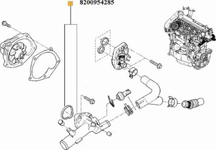 RENAULT 82 00 954 285 - Termostato, Refrigerante www.autoricambi360.it