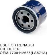 RENAULT 7700112686 - Filtro olio www.autoricambi360.it