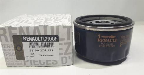 RENAULT 7700274177 - Filtro olio www.autoricambi360.it