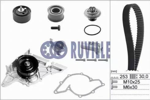Ruville 55490712 - Pompa acqua + Kit cinghie dentate www.autoricambi360.it