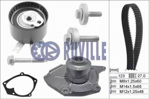 Ruville 55581702 - Pompa acqua + Kit cinghie dentate www.autoricambi360.it