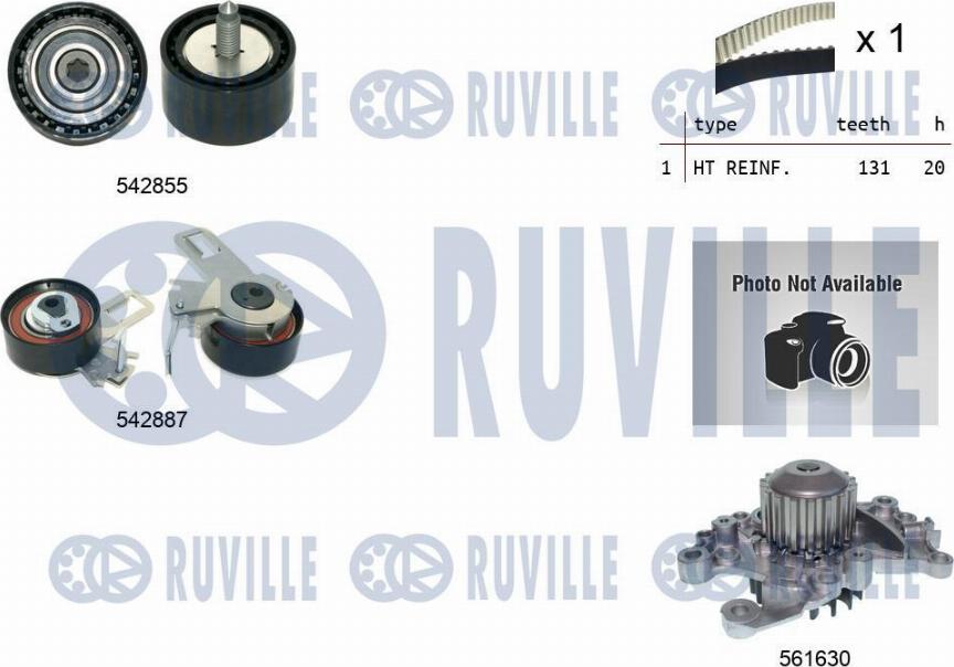 Ruville 5504971 - Pompa acqua + Kit cinghie dentate www.autoricambi360.it