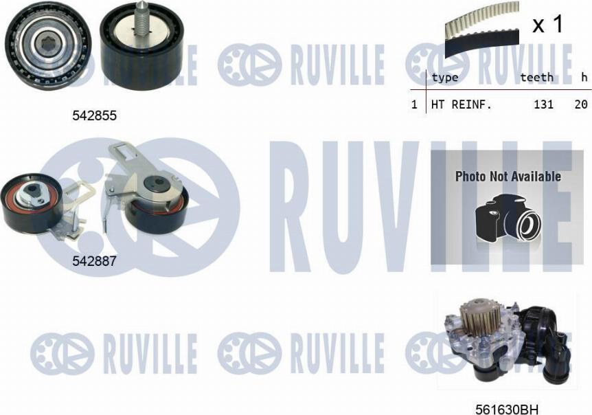 Ruville 5504972 - Pompa acqua + Kit cinghie dentate www.autoricambi360.it