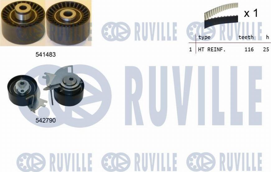 Ruville 550427 - Kit cinghie dentate www.autoricambi360.it