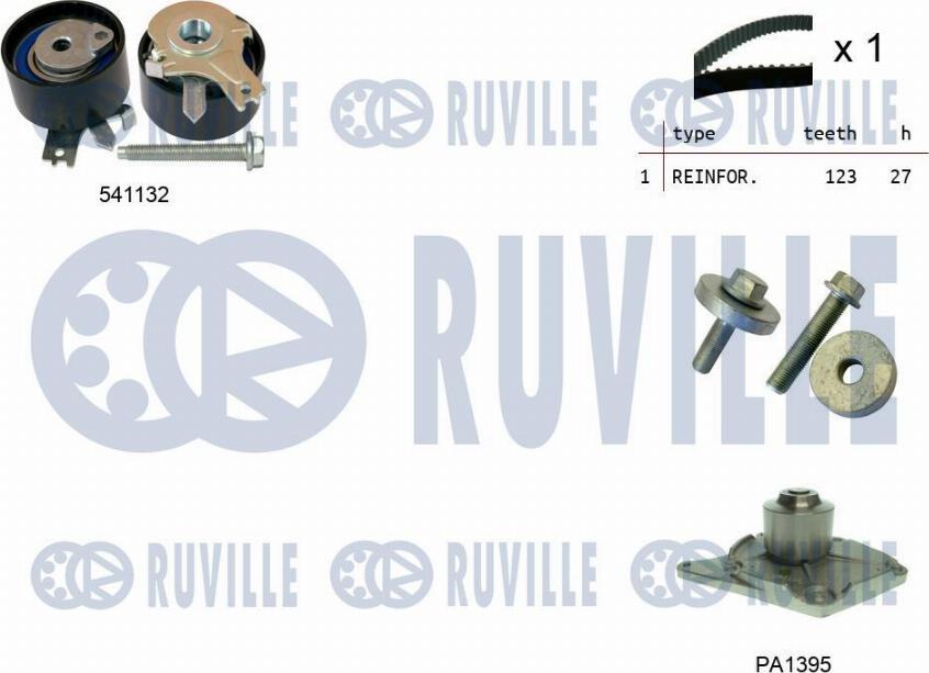 Ruville 5500552 - Pompa acqua + Kit cinghie dentate www.autoricambi360.it