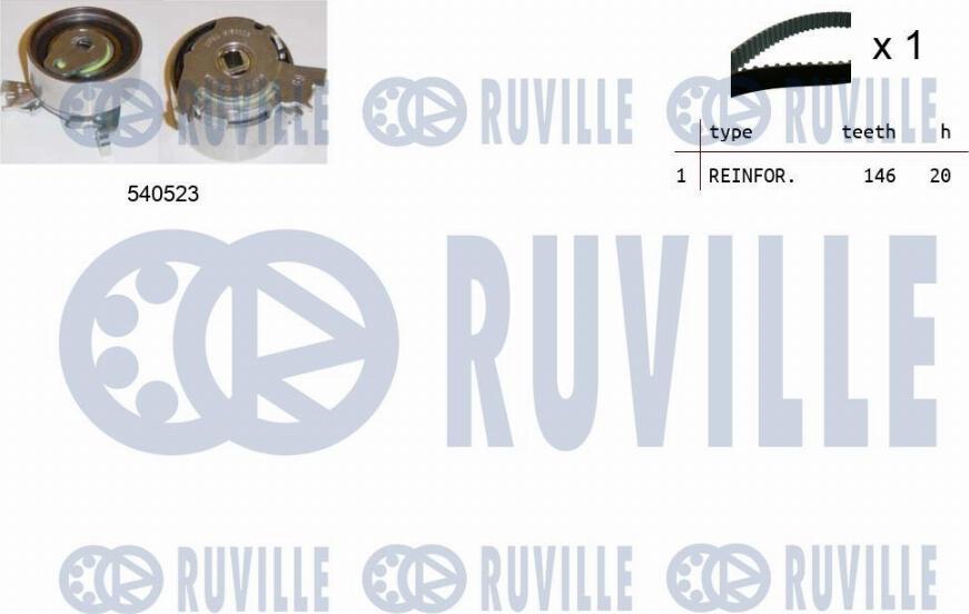 Ruville 550088 - Kit cinghie dentate www.autoricambi360.it