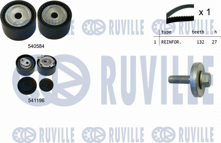 Ruville 550109 - Kit cinghie dentate www.autoricambi360.it