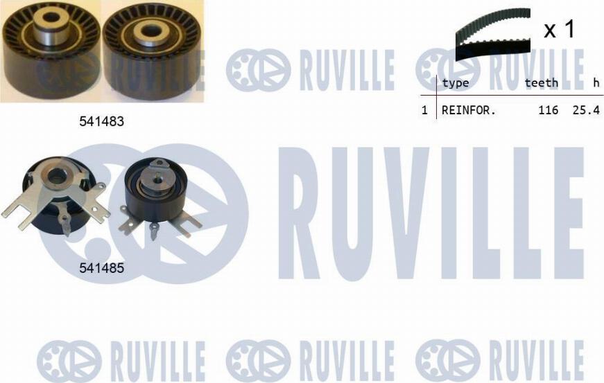 Ruville 550125 - Kit cinghie dentate www.autoricambi360.it