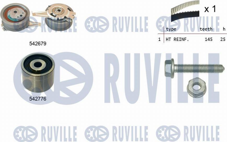 Ruville 550391 - Kit cinghie dentate www.autoricambi360.it