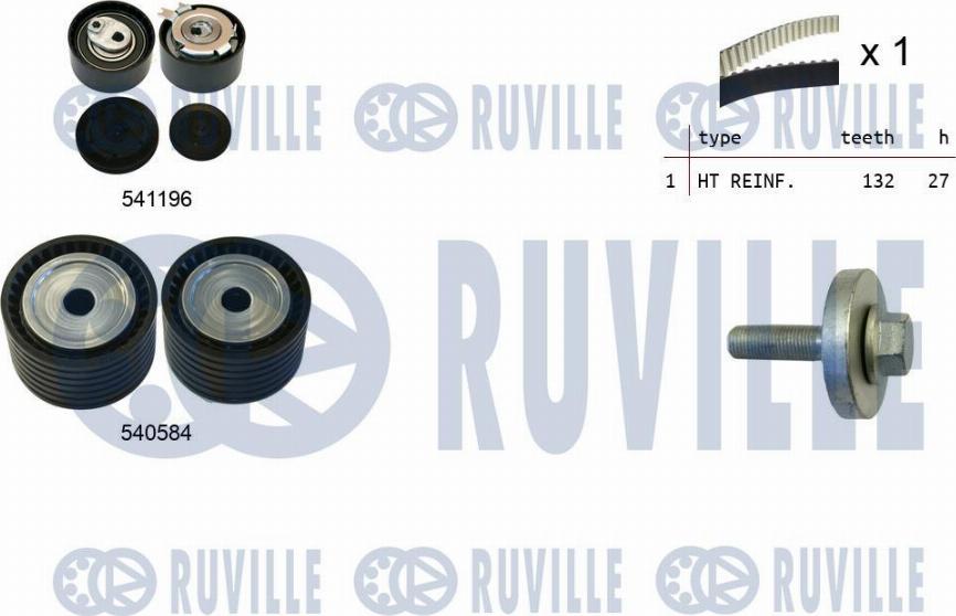 Ruville 550357 - Kit cinghie dentate www.autoricambi360.it