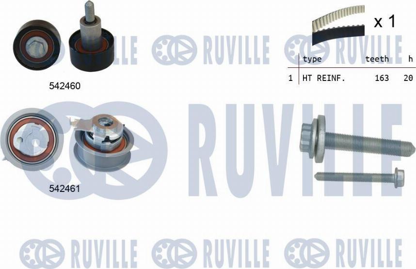 Ruville 550384 - Kit cinghie dentate www.autoricambi360.it