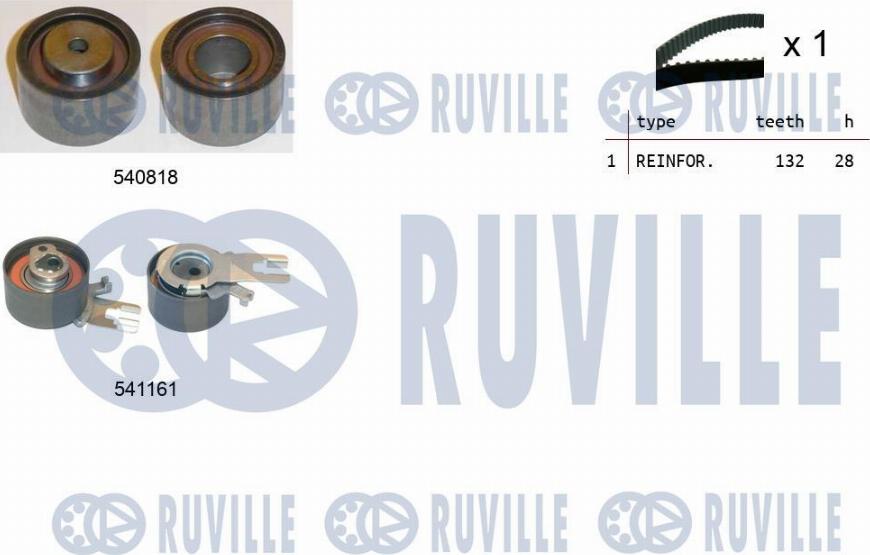 Ruville 550326 - Kit cinghie dentate www.autoricambi360.it
