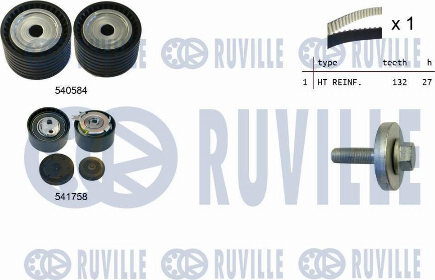 Ruville 550298 - Kit cinghie dentate www.autoricambi360.it