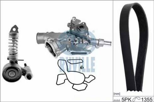 Ruville 55345803 - Pompa acqua + Kit cinghia Poly V www.autoricambi360.it