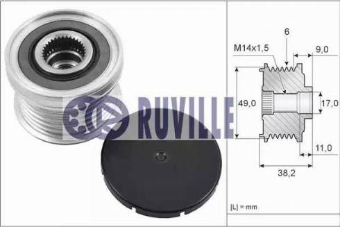Ruville 55269 - Puleggia cinghia, Alternatore www.autoricambi360.it