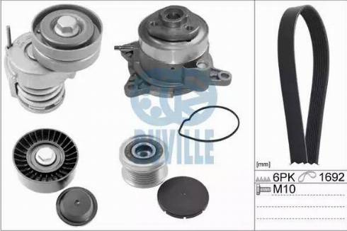 Ruville 55778801 - Pompa acqua + Kit cinghia Poly V www.autoricambi360.it