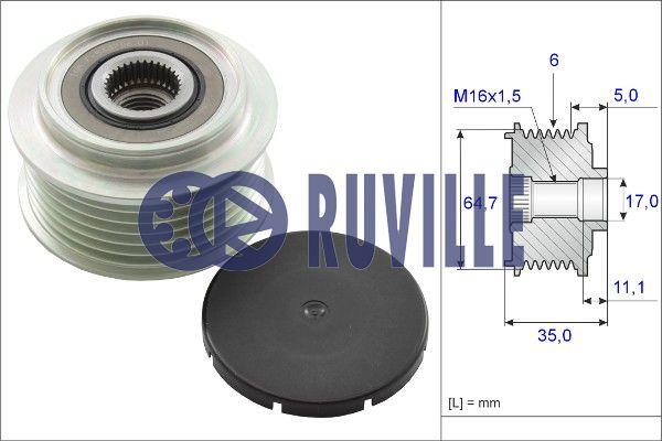 Ruville 56387 - Puleggia cinghia, Alternatore www.autoricambi360.it