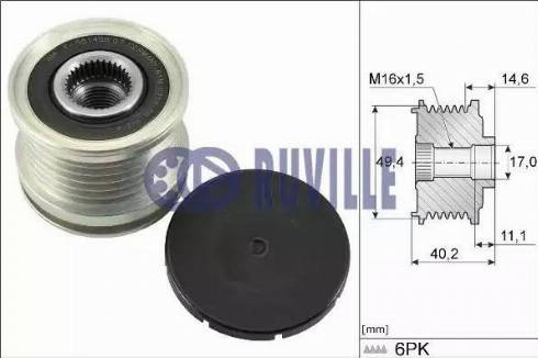 Ruville 56336 - Puleggia cinghia, Alternatore www.autoricambi360.it