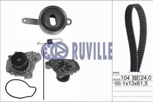 Ruville 57403711 - Pompa acqua + Kit cinghie dentate www.autoricambi360.it