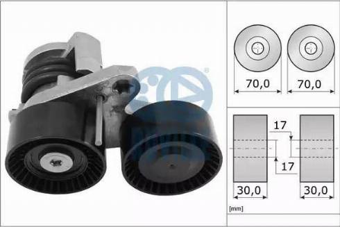 Ruville 57610 - Tendicinghia, Cinghia Poly-V www.autoricambi360.it