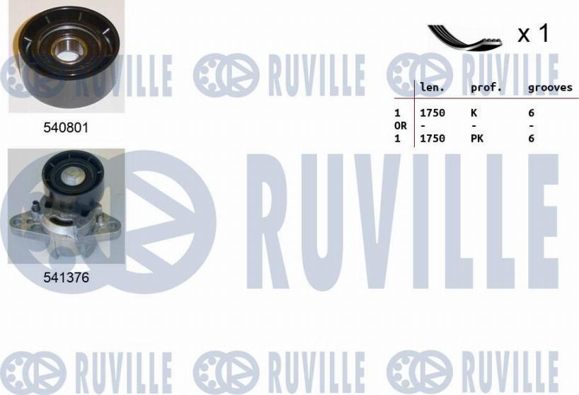 Ruville 570084 - Kit Cinghie Poly-V www.autoricambi360.it