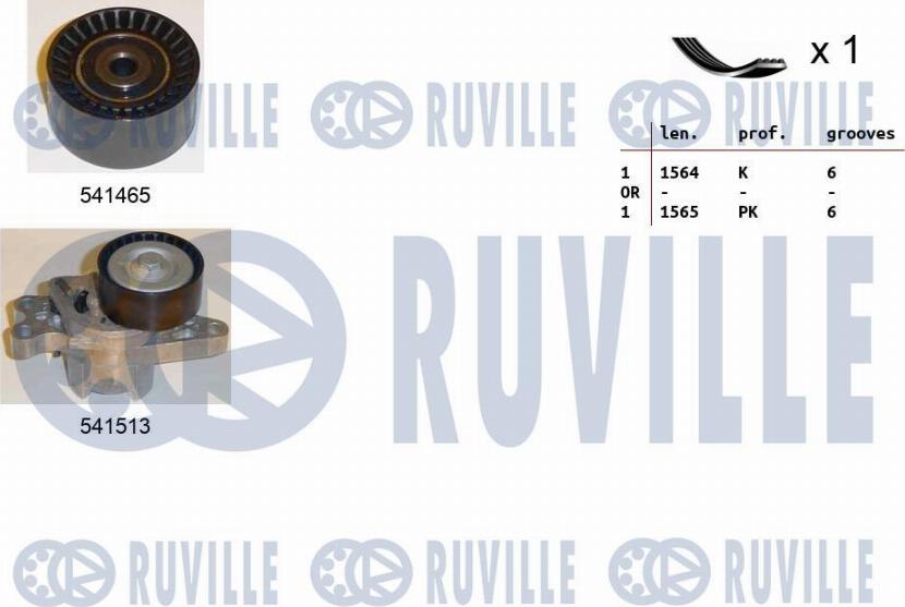 Ruville 570076 - Kit Cinghie Poly-V www.autoricambi360.it