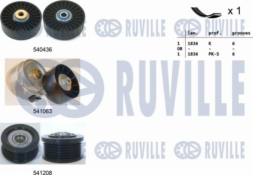 Ruville 570159 - Kit Cinghie Poly-V www.autoricambi360.it