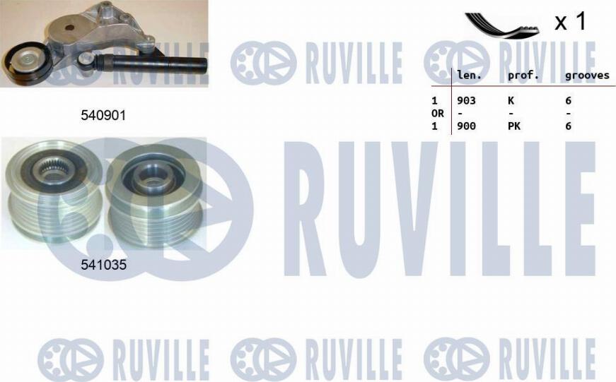 Ruville 570165 - Kit Cinghie Poly-V www.autoricambi360.it