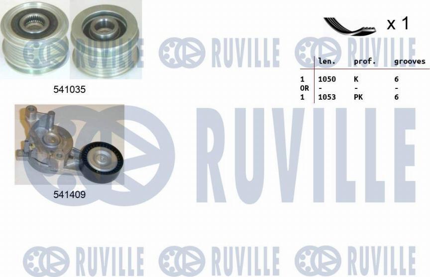 Ruville 570102 - Kit Cinghie Poly-V www.autoricambi360.it