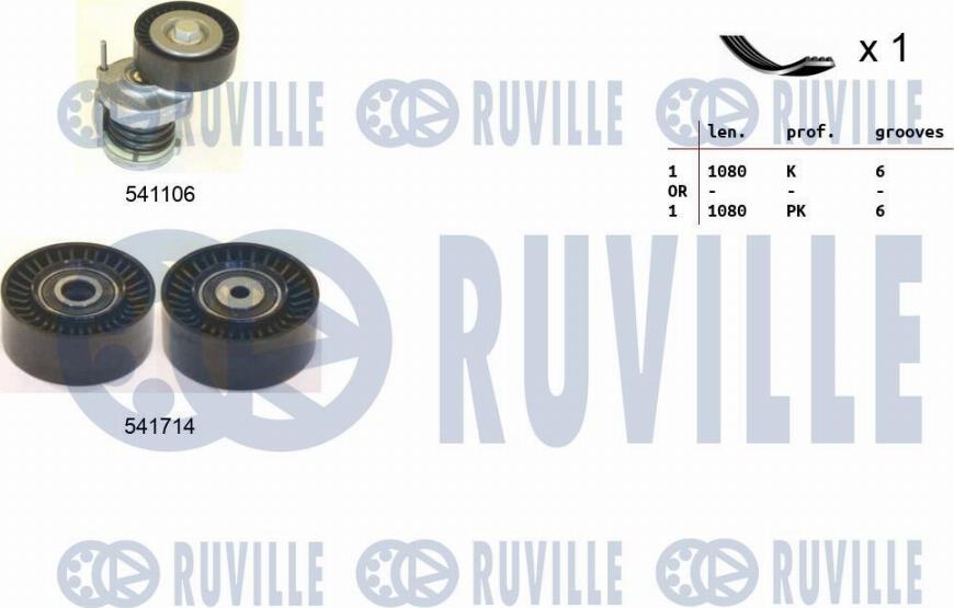 Ruville 570114 - Kit Cinghie Poly-V www.autoricambi360.it