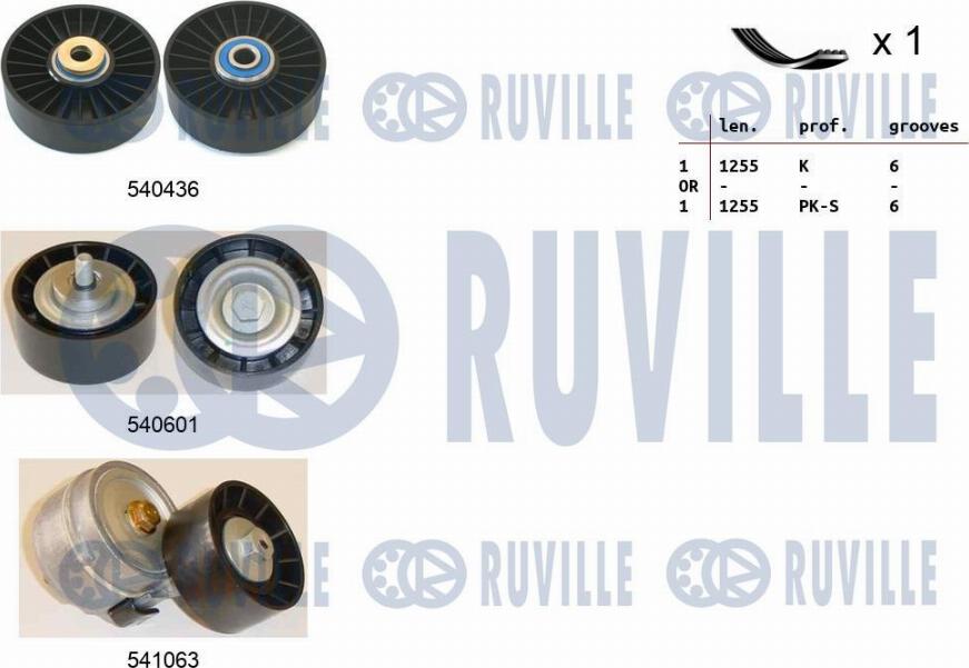 Ruville 570116 - Kit Cinghie Poly-V www.autoricambi360.it