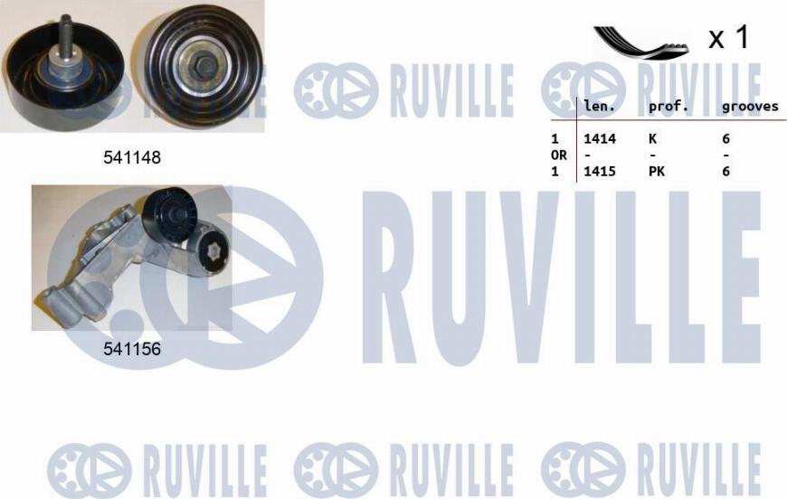 Ruville 570117 - Kit Cinghie Poly-V www.autoricambi360.it