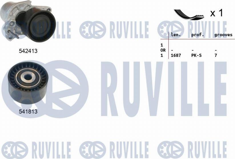 Ruville 570189 - Kit Cinghie Poly-V www.autoricambi360.it
