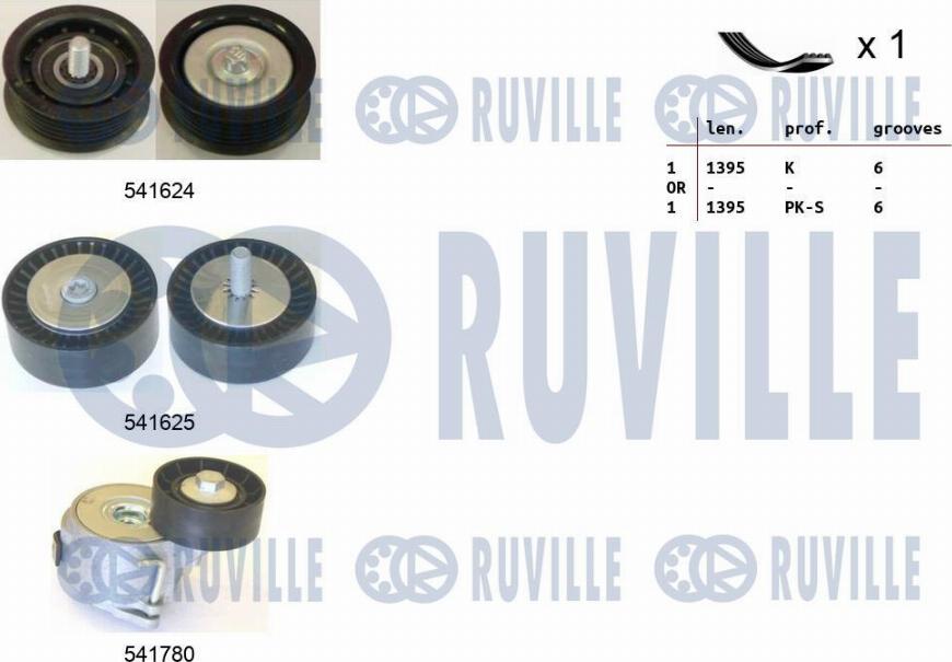 Ruville 570126 - Kit Cinghie Poly-V www.autoricambi360.it
