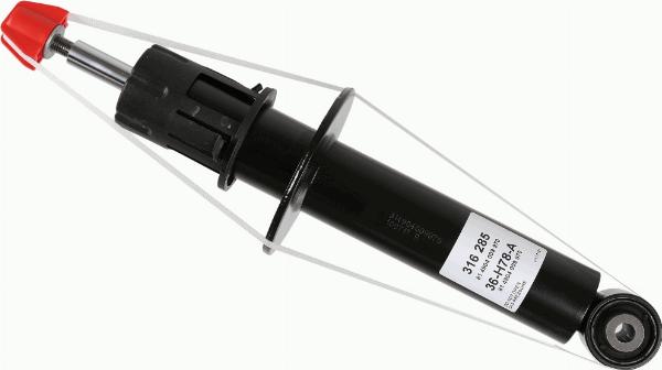 SACHS 316 285 - Ammortizzatore www.autoricambi360.it