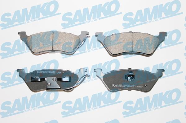 Samko 5SP912 - Kit pastiglie freno, Freno a disco www.autoricambi360.it