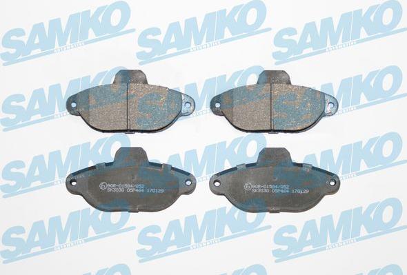 Samko 5SP464 - Kit pastiglie freno, Freno a disco www.autoricambi360.it