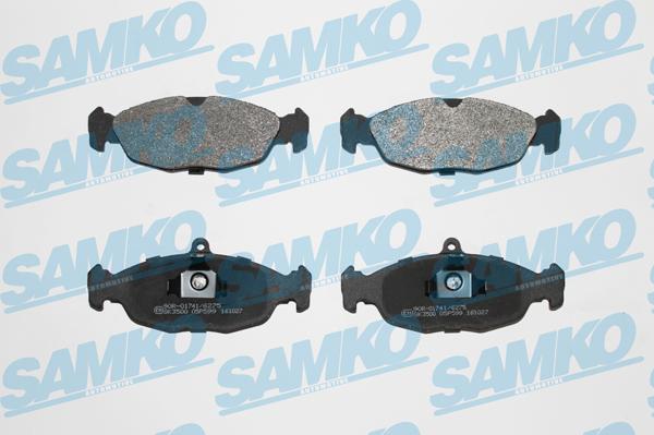 Samko 5SP599 - Kit pastiglie freno, Freno a disco www.autoricambi360.it