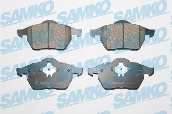 Samko 5SP612 - Kit pastiglie freno, Freno a disco www.autoricambi360.it