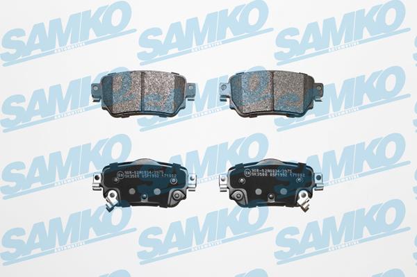 Samko 5SP1992 - Kit pastiglie freno, Freno a disco www.autoricambi360.it