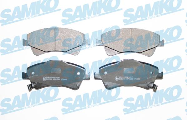 Samko 5SP1589 - Kit pastiglie freno, Freno a disco www.autoricambi360.it