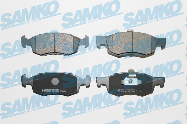 Samko 5SP1654 - Kit pastiglie freno, Freno a disco www.autoricambi360.it
