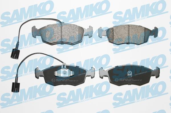 Samko 5SP1653 - Kit pastiglie freno, Freno a disco www.autoricambi360.it